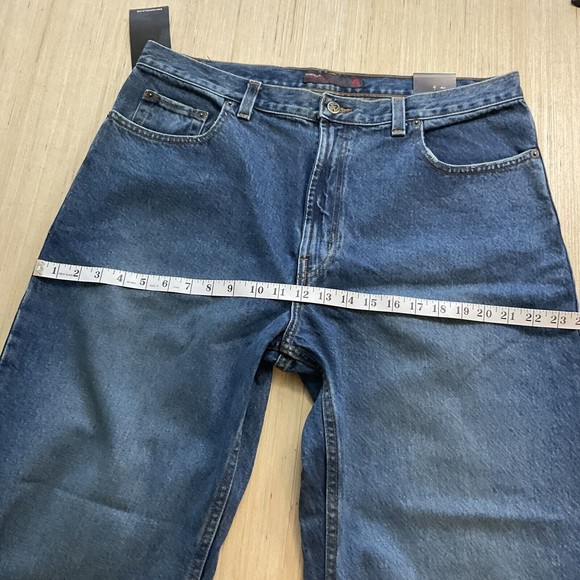 PERRY ELLIS AMERICA Mens VTG Blue Jeans 420 Stonewash Loose Straight Leg 34 X 30 - Picture 10 of 10